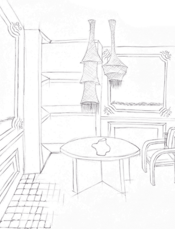 Ambiente interior del proyecto con inspiración tradicional valenciana