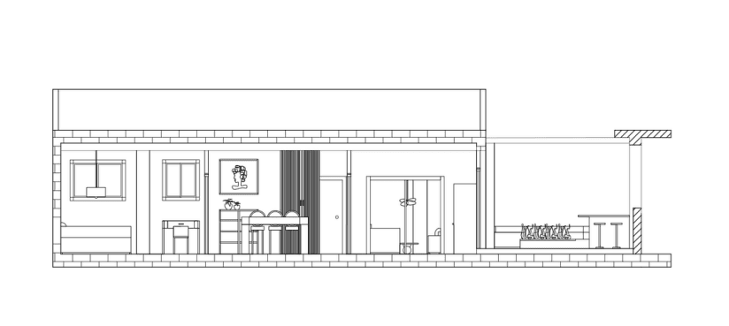 Resumen gráfico de la distribución final planteada para la vivienda